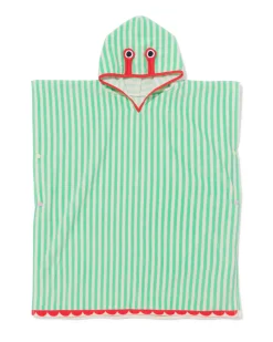 kinderponcho 68x78cm krab strepen
