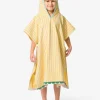 kinderponcho 68x78cm velours krokodil strepen