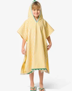 kinderponcho 68x78cm velours krokodil strepen