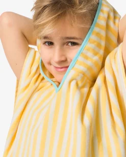 kinderponcho 68x78cm velours krokodil strepen
