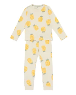 kinderpyjama ananas gebroken wit