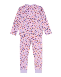 kinderpyjama bloemen lila