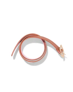 kinderriem 2cm bloemgesp camel