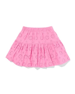 kinderrok geborduurd roze