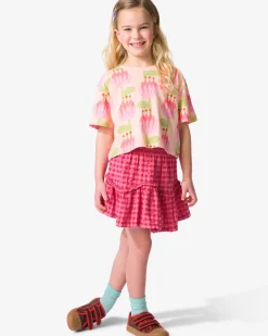 kinderrok geborduurd roze