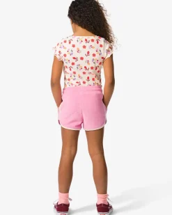 kindershort comfy fit badstof roze