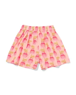 kindershort comfy fit jersey taartjes lichtroze