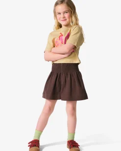 kindershort jersey donkerbruin