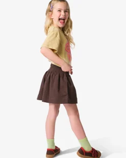 kindershort jersey donkerbruin