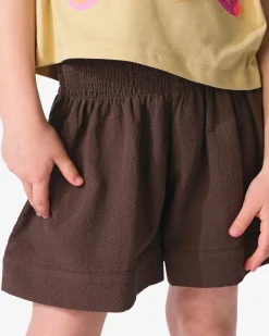 kindershort jersey donkerbruin