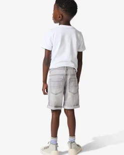 kindershort jogdenim grijs