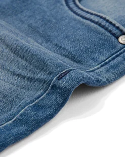 kindershort jogdenim middenblauw