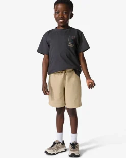 kindershort regular fit sweatstof - 2 stuks beige