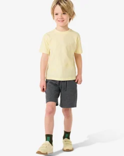 kindershort regular fit sweatstof - 2 stuks grijsmelange