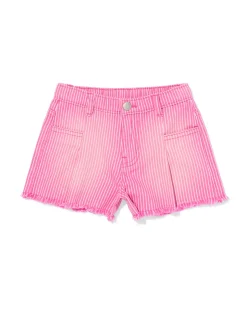 kindershort strepen roze