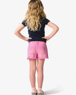 kindershort strepen roze