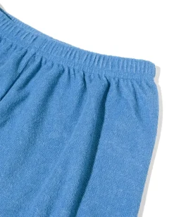 kindershortama badstof croissant blauw