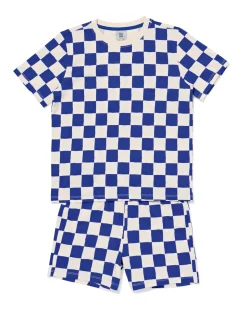 kindershortama blokken blauw