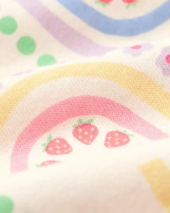 kindershortama regenboog met poppenpyjama multi