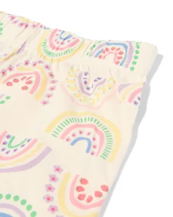 kindershortama regenboog met poppenpyjama multi