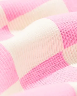 kindershortama rib ruiten roze
