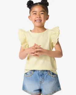 kindersinglets tricot geborduurd - 2 stuks roze