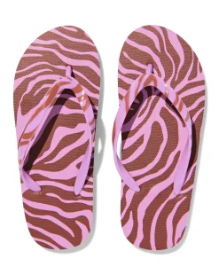 kinderslippers zebra paars