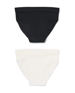 kinderslips naadloos rib - 2 stuks wit