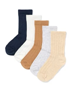 kindersokken rib - 5 paar multicolor