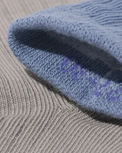 kindersokken rib - 5 paar middenblauw