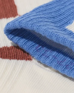 kindersokken rib blokken - 5 paar beige