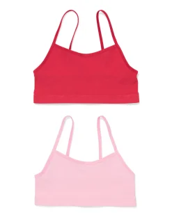 kindertop naadloos - 2 stuks roze