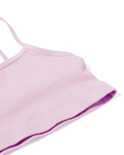 kindertops naadloos rib - 2 stuks lichtpaars