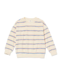 kindertrui gebreid strepen regular fit ecru