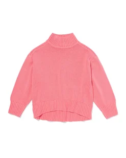 kindertrui grofgebreid roze
