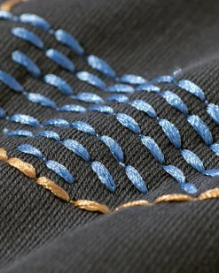 kindertrui sweatstof print donkergrijs