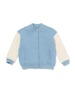 kindervest jersey hartjes blauw