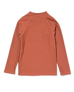 kinderzwemshirt UPF40+ palmbomen bruin