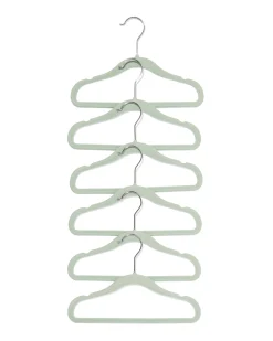 kledinghanger klein velours mint - 6 stuks