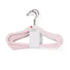 kledinghanger klein velours roze - 6 stuks