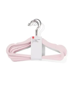 kledinghanger klein velours roze - 6 stuks