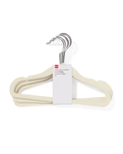 kledinghanger klein velours wit - 6 stuks