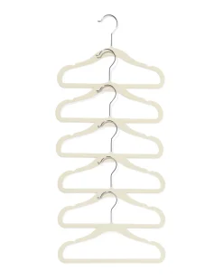 kledinghanger klein velours wit - 6 stuks