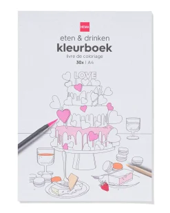 kleurboek A4 eten en drinken