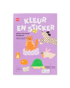 kleurboek A5 met stickers huisdieren