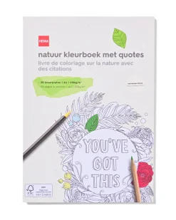 kleurboek A4 natuur quote