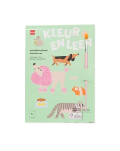 kleurboek met kwast huisdieren