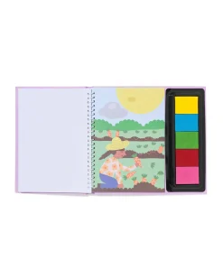 kleurboek met vingerstempelen 21.5x24.7cm boerderij