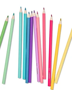 kleurpotloden pastel - 12 stuks