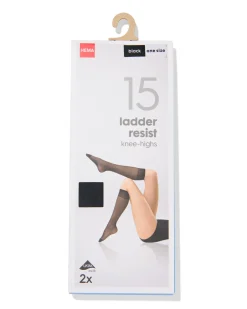 kniekousen 15denier anti-ladder mat - 2 paar